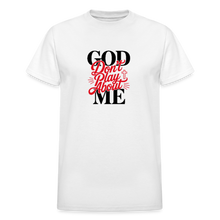 Load image into Gallery viewer, GOD DON'T PLAY ABOUT ME HOODIE TEE - white