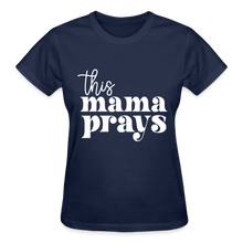 Load image into Gallery viewer, THIS MAMA PRAYS WHITE - navy