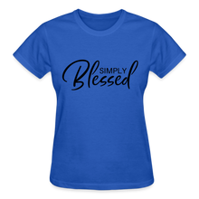 Load image into Gallery viewer, SIMPLY BLESSED T-SHIRT - royal blue