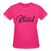 Load image into Gallery viewer, SIMPLY BLESSED T-SHIRT - fuchsia