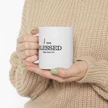 Load image into Gallery viewer, &quot;I AM BLESSED&quot; 11 OZ Ceramic Scripture Coffee Cup, Christian Mug, Faith Mug, Bible Verse Mug, Scripture Gift
