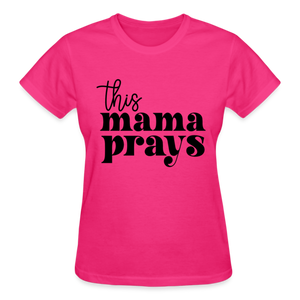 THIS MAMA PRAYS BLK - fuchsia