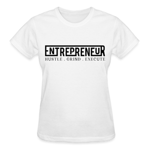 ENTREPRENEUR HUSTLE GRIND EXECUTE - white