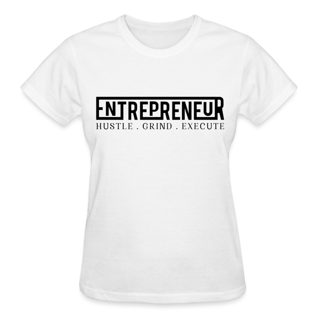 ENTREPRENEUR HUSTLE GRIND EXECUTE - white