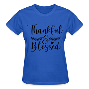 THANKFUL & BLESSED - royal blue