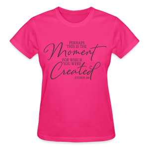 PERHAPS THIS IS THE MOMENT T-SHIRT - fuchsia