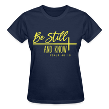 Load image into Gallery viewer, BE STILL AND KNOW T-SHIRT - navy
