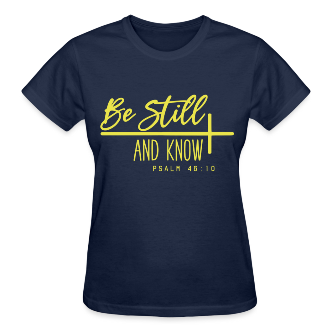 BE STILL AND KNOW T-SHIRT - navy