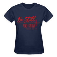 Load image into Gallery viewer, BE STILL AND KNOW T-SHIRT - navy
