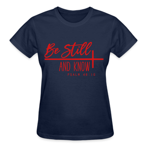 BE STILL AND KNOW T-SHIRT - navy