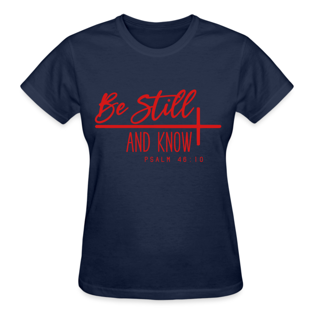 BE STILL AND KNOW T-SHIRT - navy