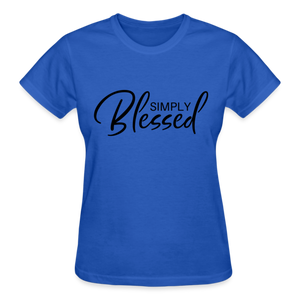 SIMPLY BLESSED T-SHIRT - royal blue