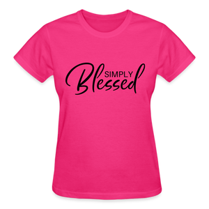 SIMPLY BLESSED T-SHIRT - fuchsia