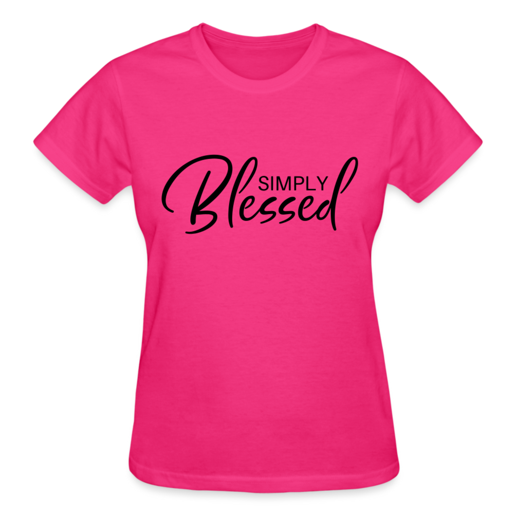 SIMPLY BLESSED T-SHIRT - fuchsia