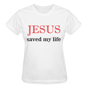 JESUS SAVED MY LIFE - white