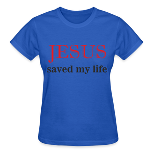 JESUS SAVED MY LIFE - royal blue