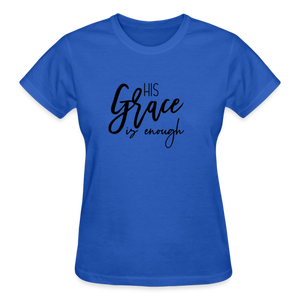 HIS GRACE IS ENOUGH T-SHIRT - royal blue