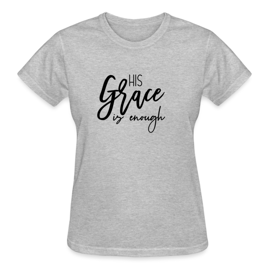 HIS GRACE IS ENOUGH T-SHIRT - heather gray