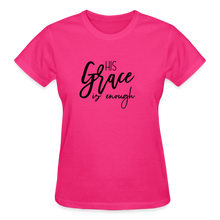 Load image into Gallery viewer, HIS GRACE IS ENOUGH T-SHIRT - fuchsia
