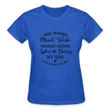 Load image into Gallery viewer, WAYMAKER MIRACLE WORKER T-SHIRT - royal blue
