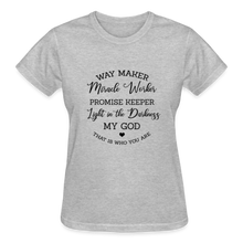 Load image into Gallery viewer, WAYMAKER MIRACLE WORKER T-SHIRT - heather gray
