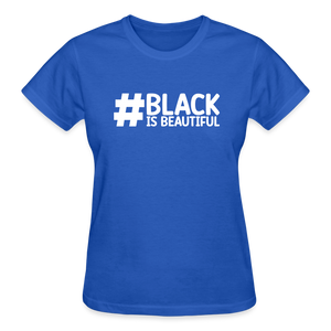 #BLACK IS BEAUTIFUL (WHT) - royal blue