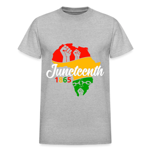 JUNETEENTH 1865 WHITE - heather gray