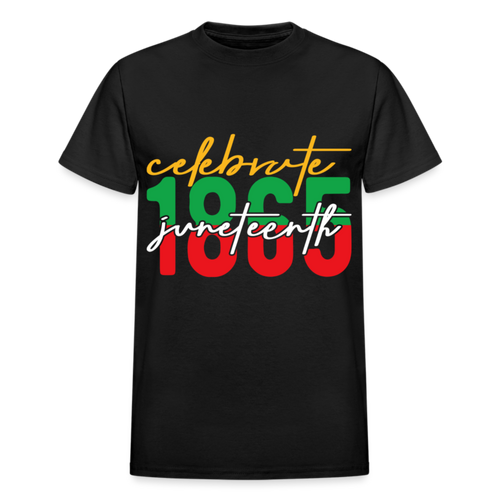 CELEBRATE JUNETEENTH 1865 WHITE - black