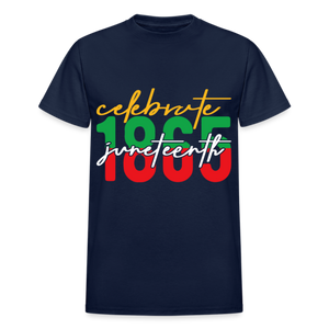 CELEBRATE JUNETEENTH 1865 WHITE - navy