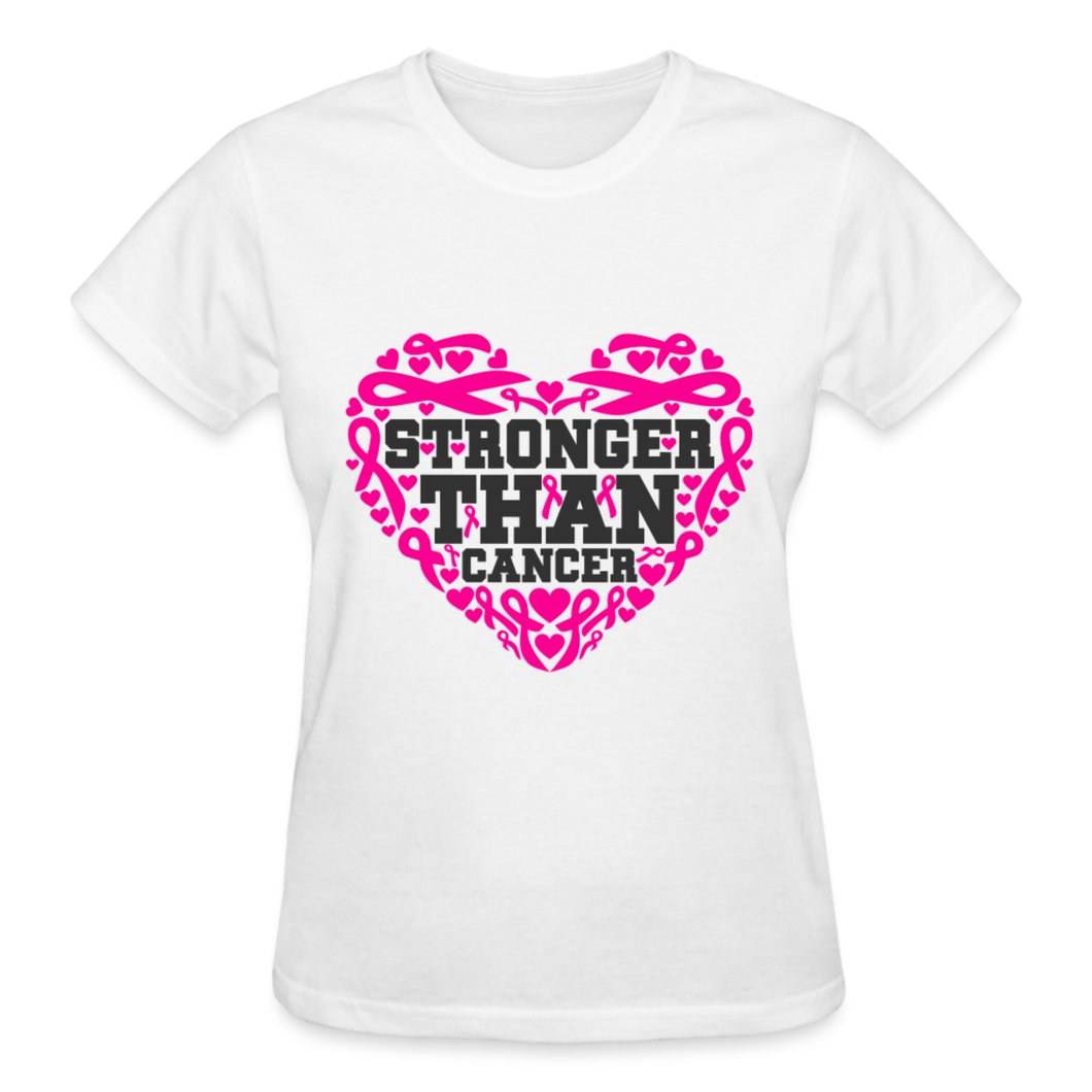STRONGER THAN CANCER - white
