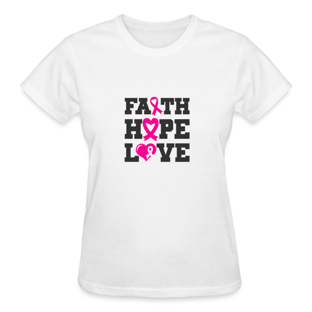 FAITH HOPE LOVE - white