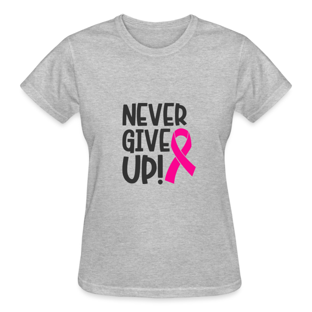 NEVER GIVE UP - heather gray
