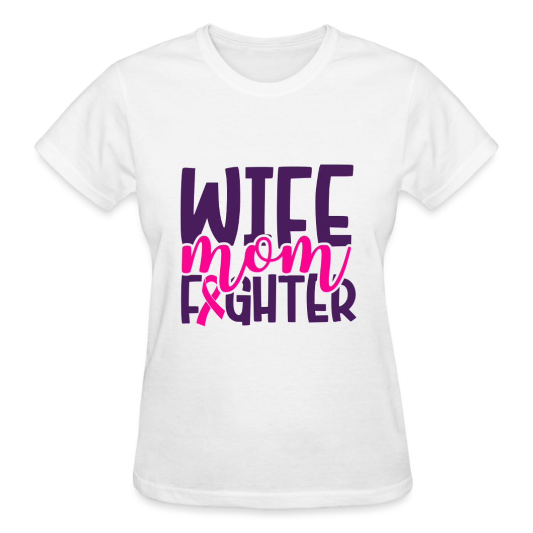 WIFE MOM FIGHTER - white